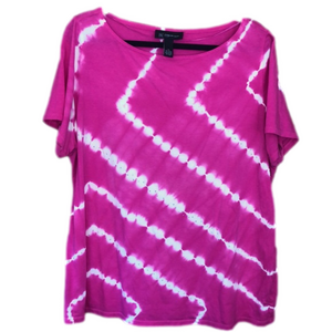 INC International Concepts Ladies Pink Tie Dye Tshirt  Size 1X